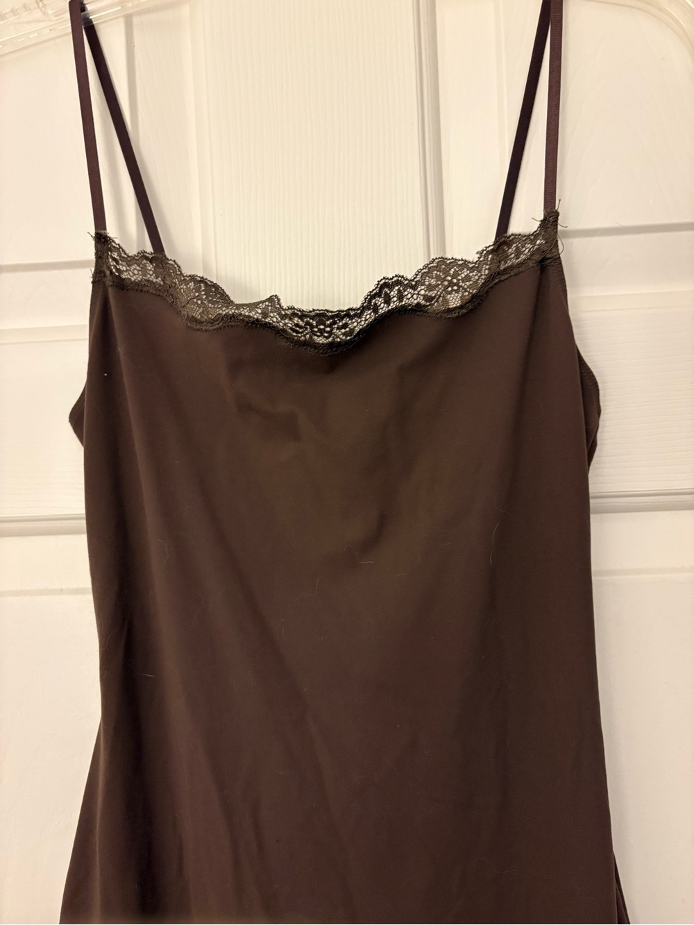 Garage Tianna Lace Trim Maxi Dress.  Brown.  Sz XS